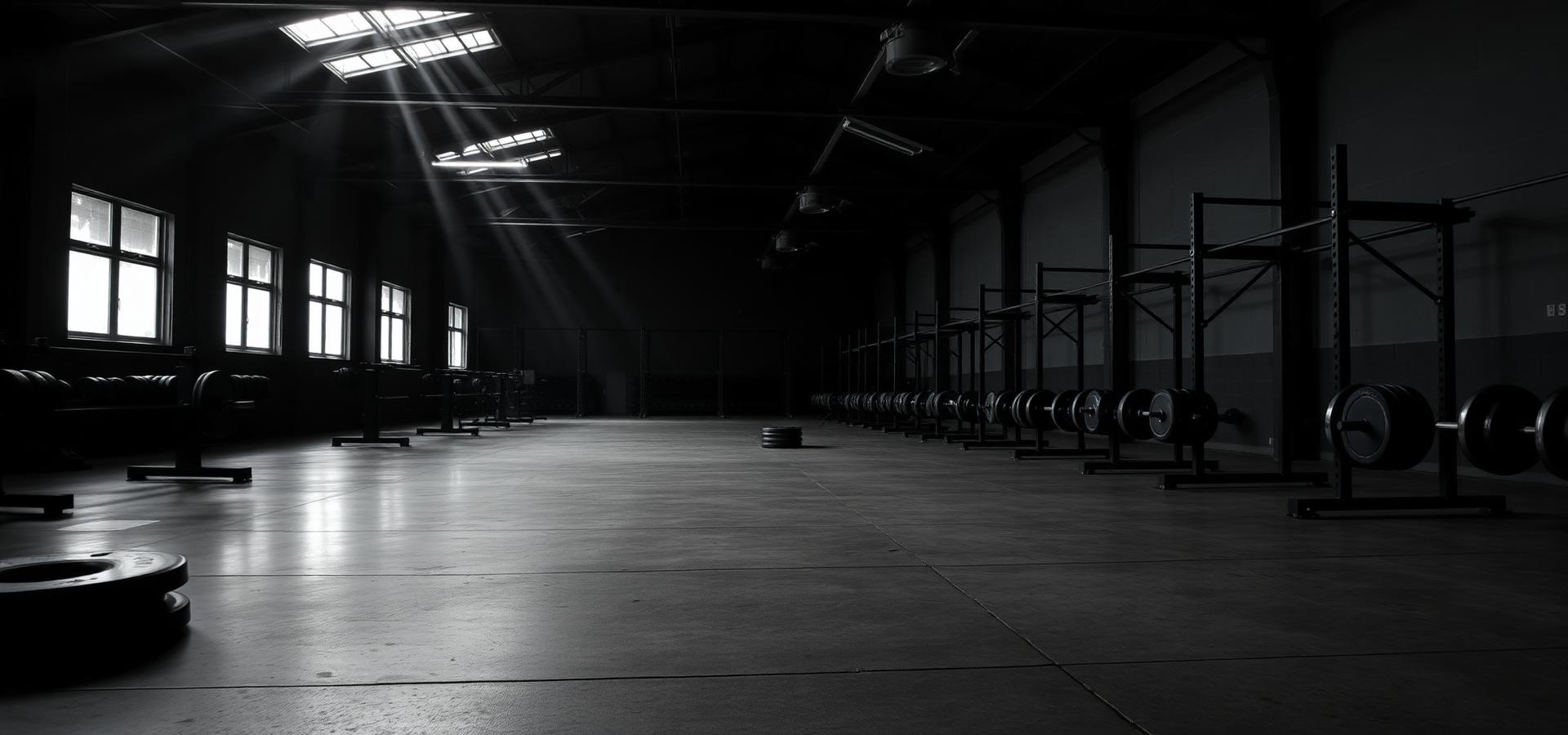 Empty industrial gym
